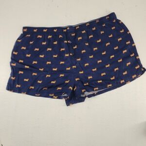 Pink Victoria's Secret XL | Navy Blue Hot Dog Weiner Dog Print Sleep Shorts